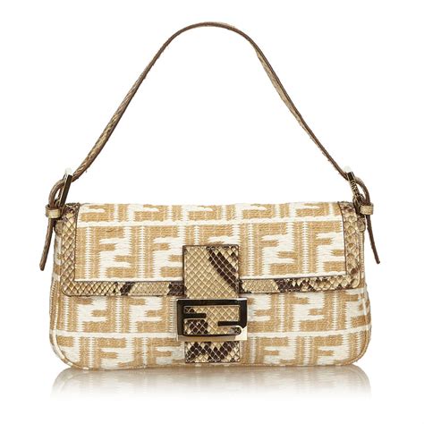 fendi leather baguette|fendi baguette bag second hand.